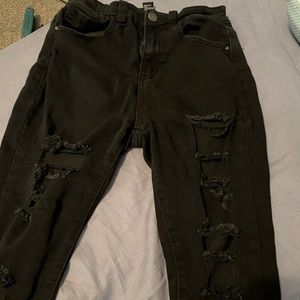 Black ripped jeans!